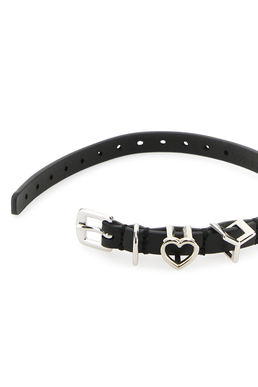 Black leather bracelet