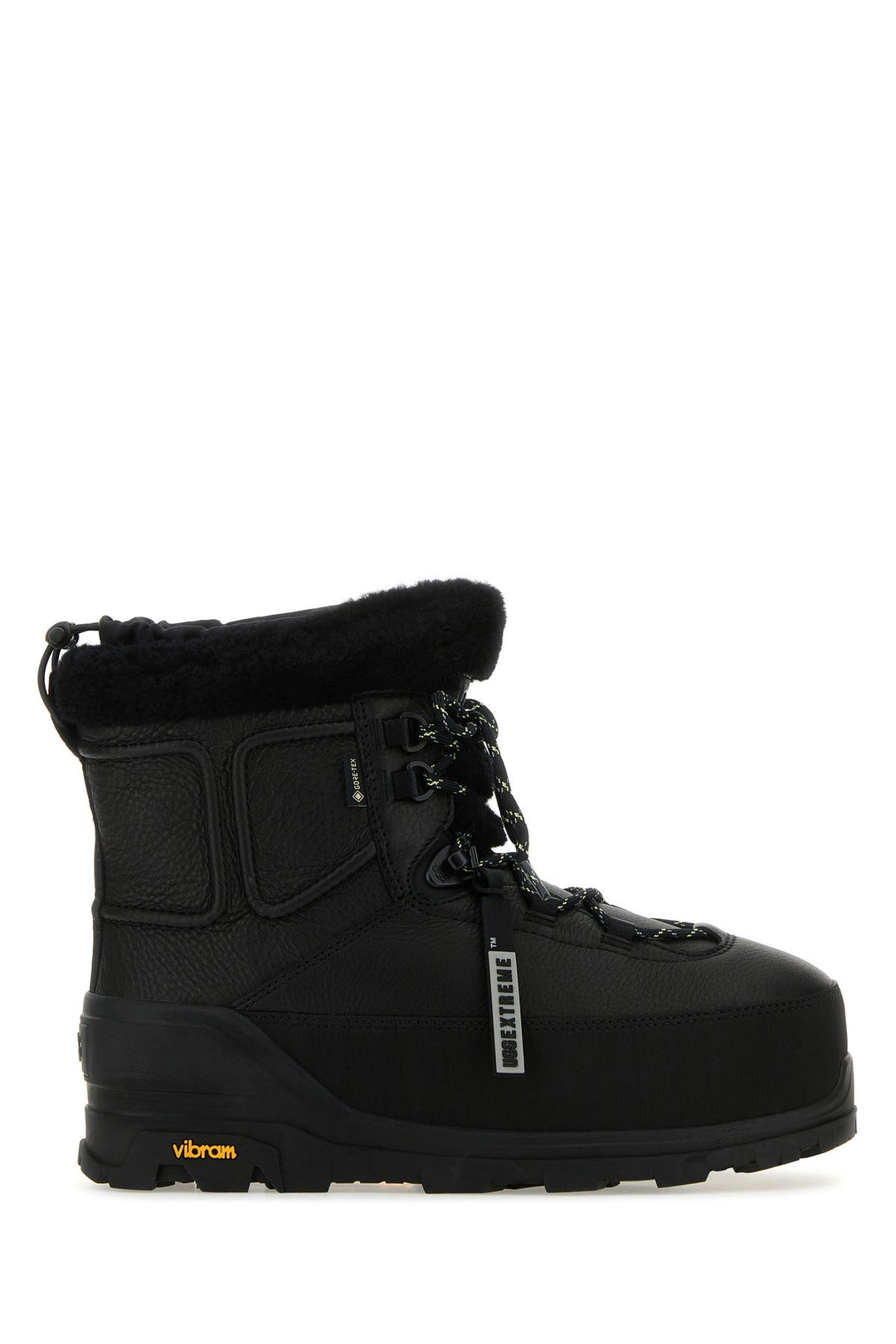 Black leather Shasta ankle boots