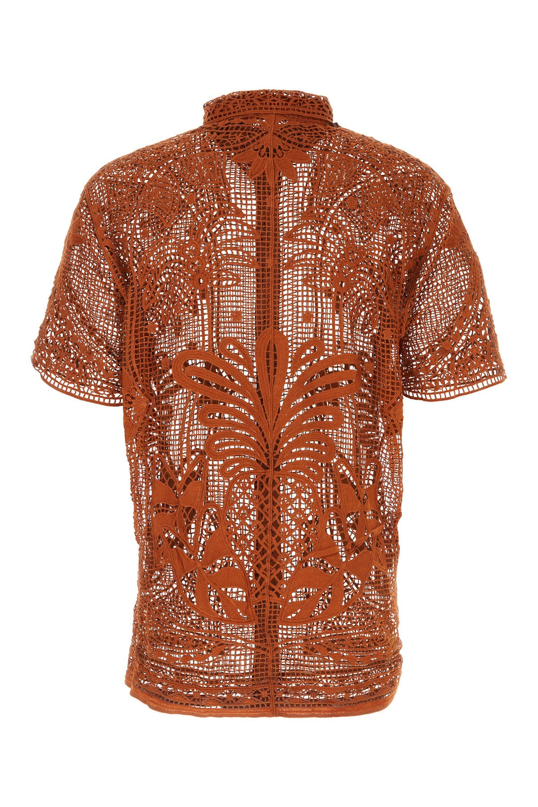 Copper Guipure lace Tropical shirt