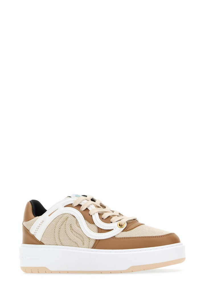 Two-tone alter mat and canvas S-Wave 1 sneakers