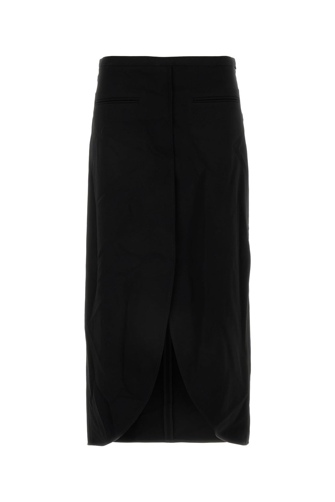 Black polyester blend skirt