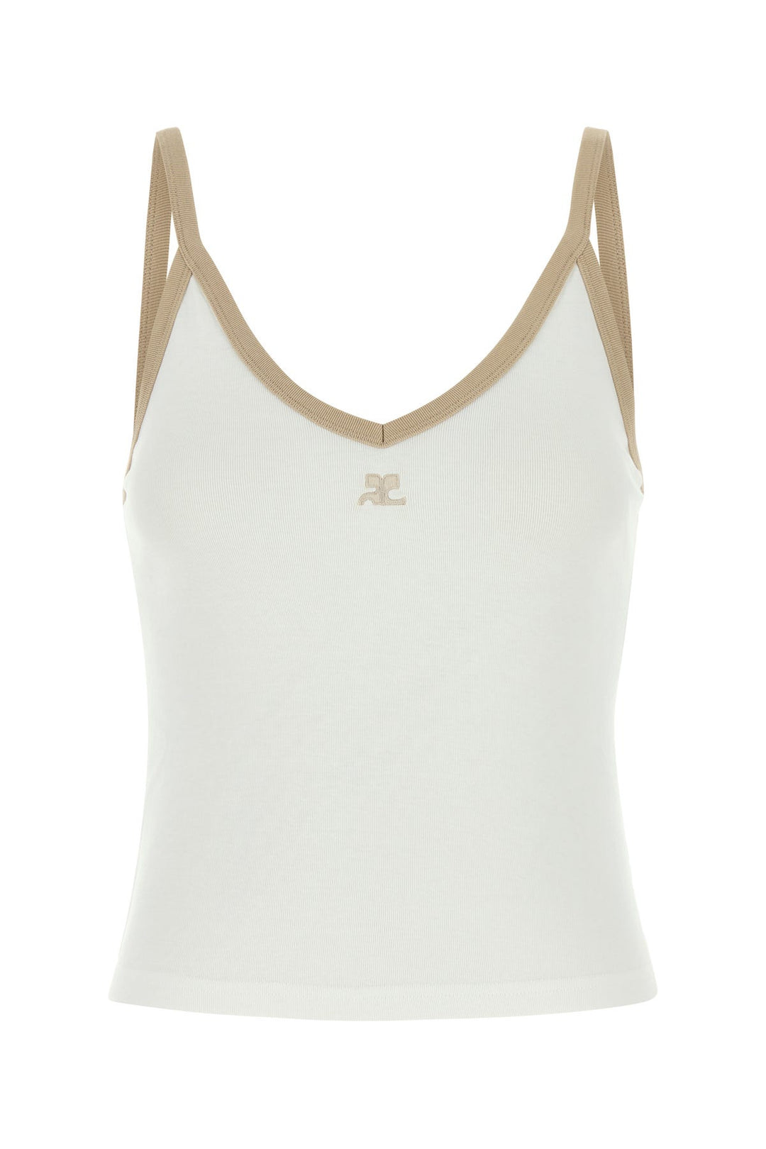 White cotton tank top