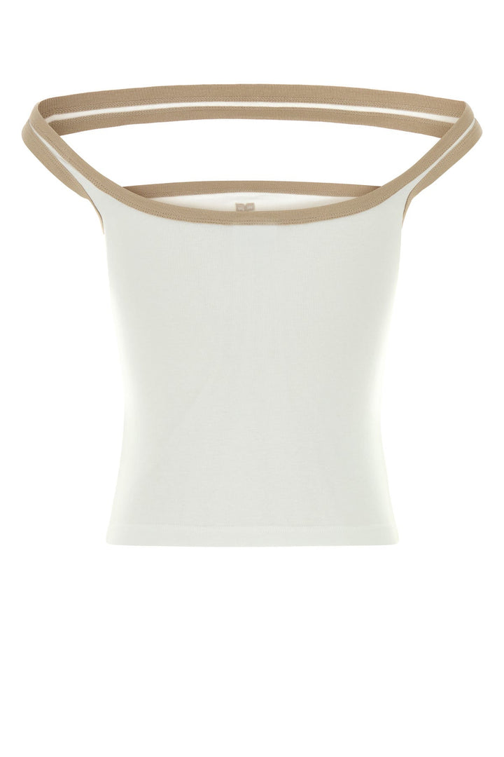 White cotton tank top