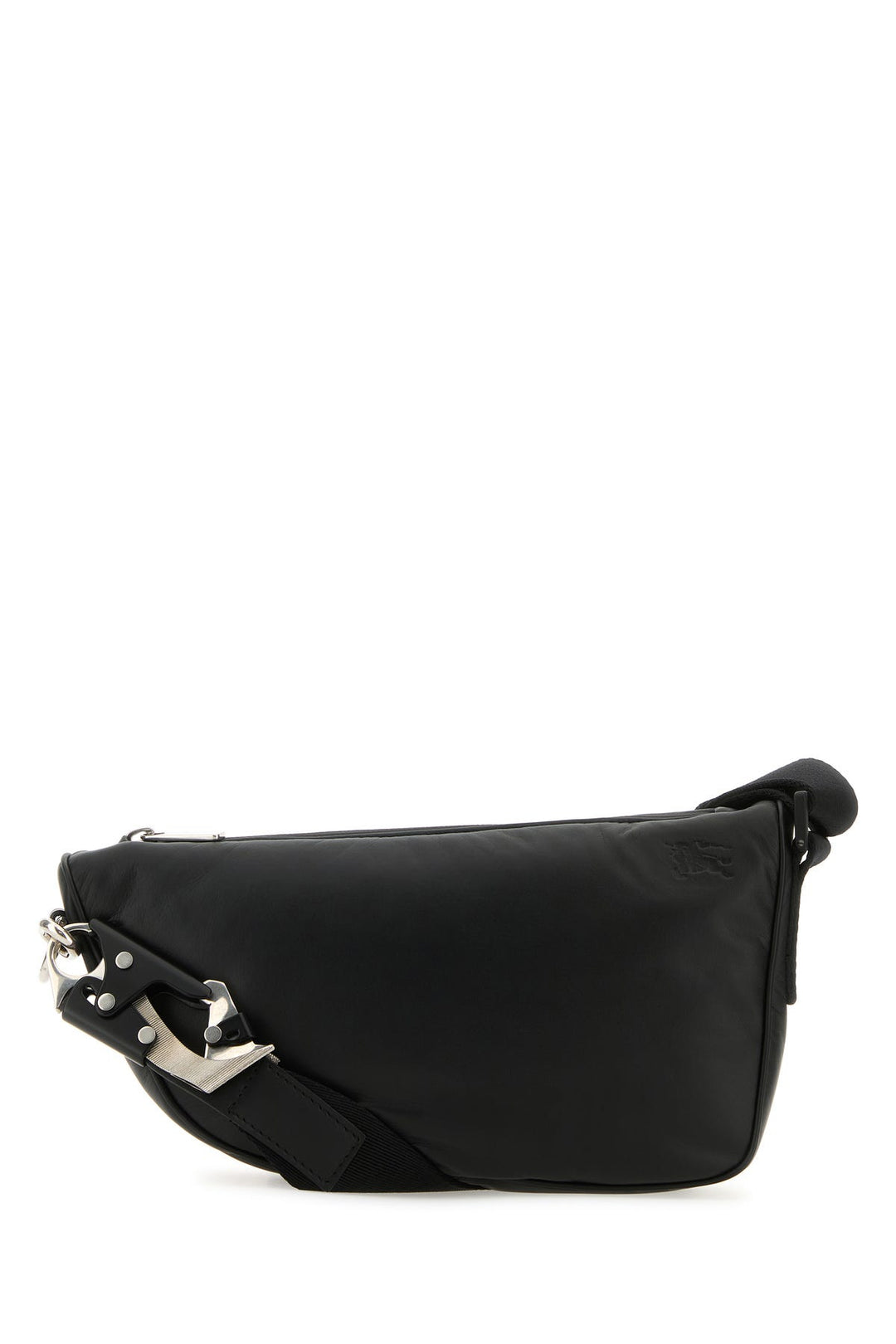 Black leather Shield crossbody bag