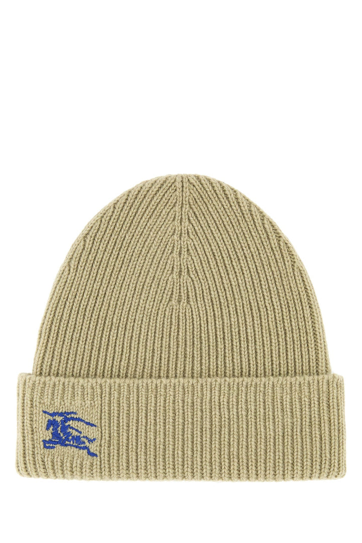 Khaki cashmere beanie hat