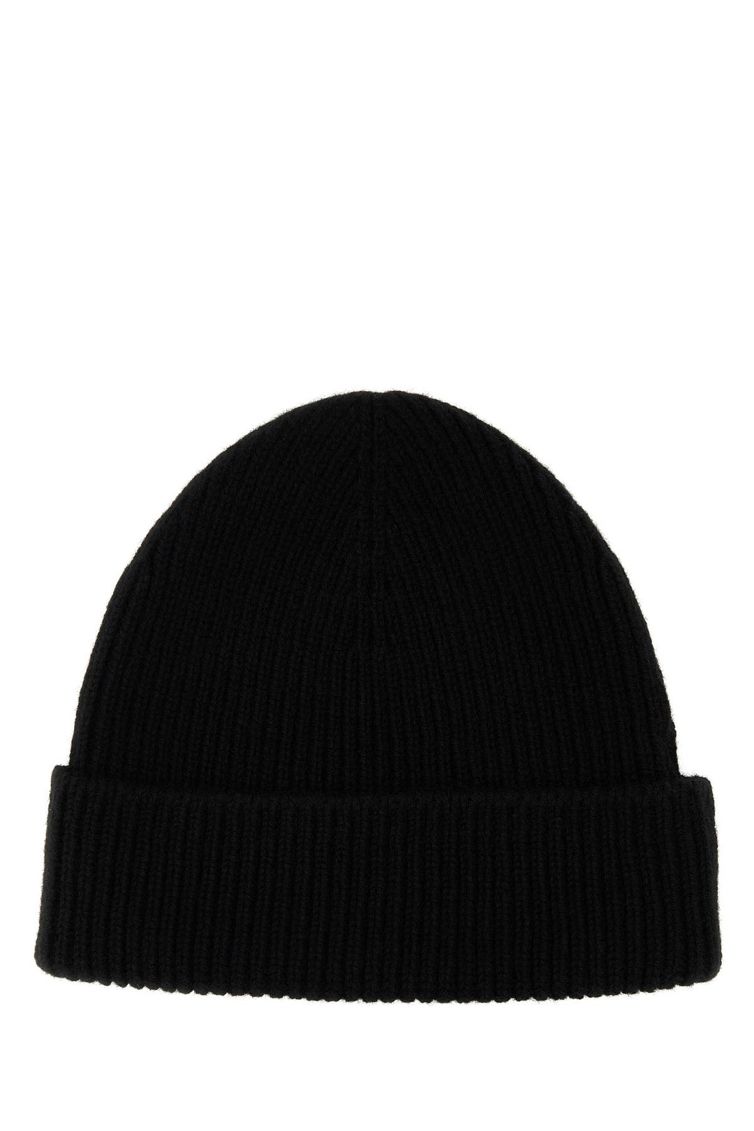 Black cashmere beanie hat