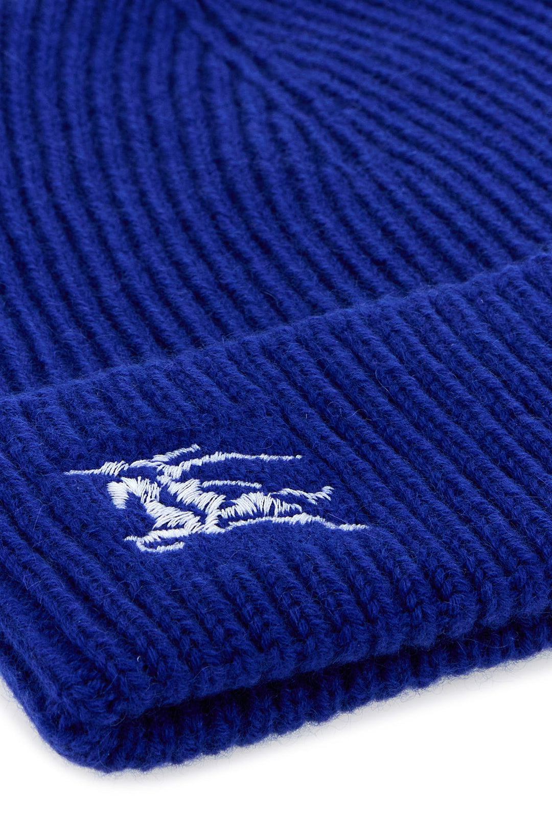 Electric blue cashmere beanie hat