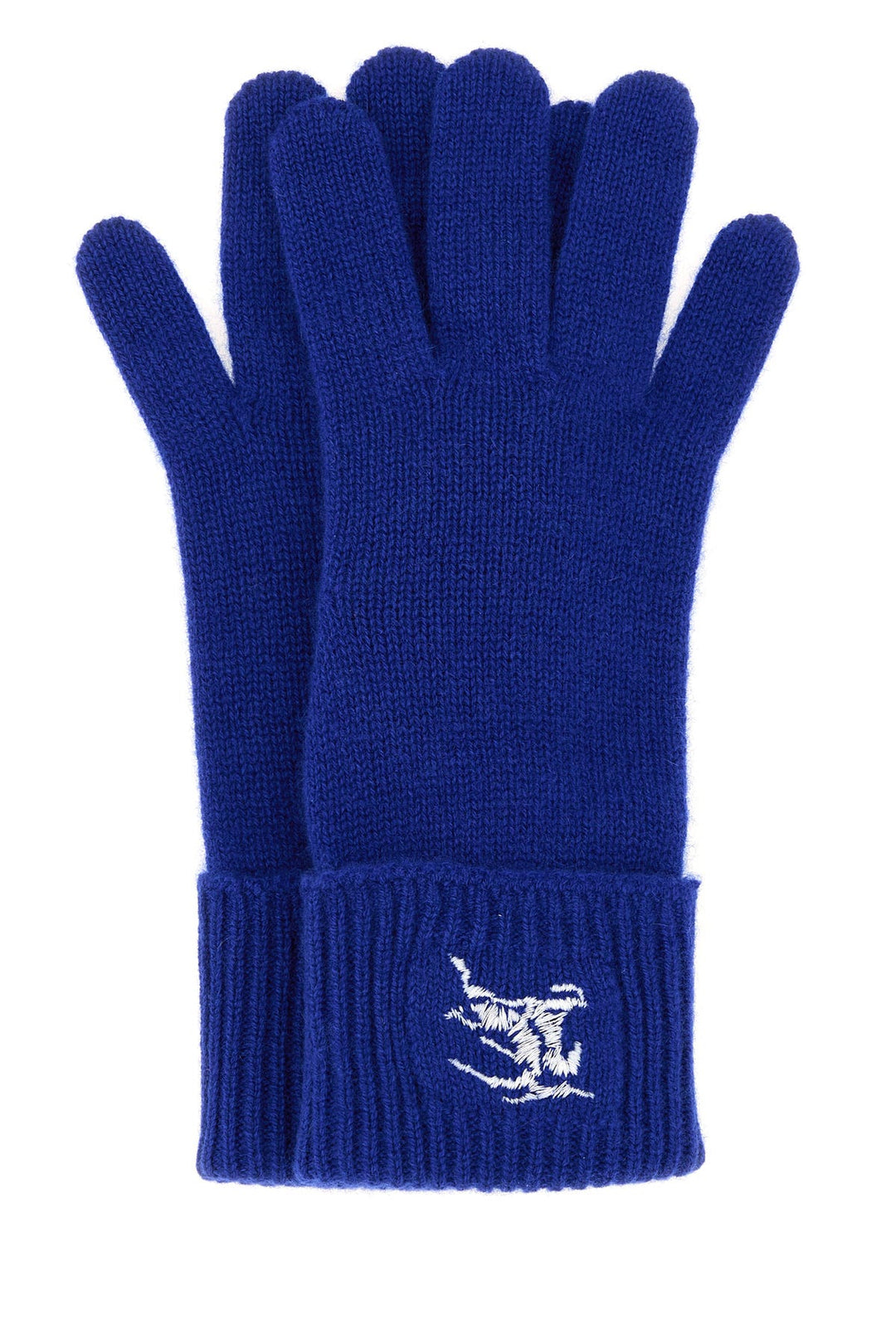 Electric blue cashmere blend gloves