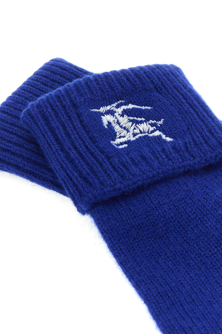 Electric blue cashmere blend gloves