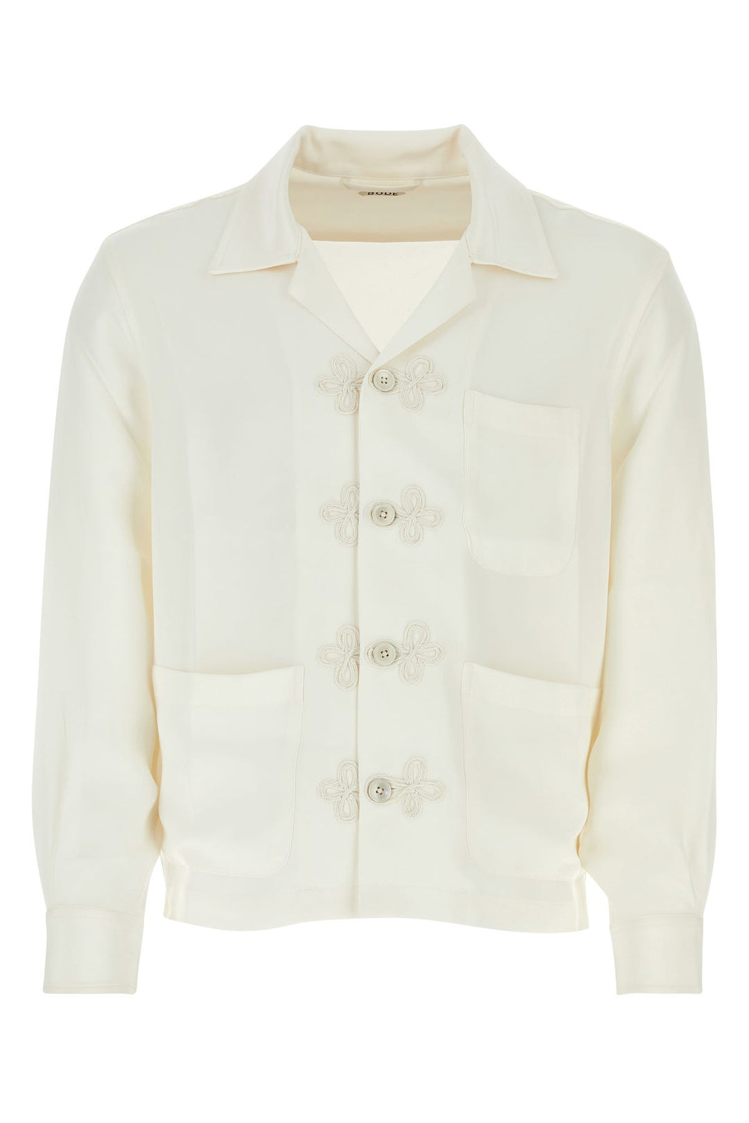 Ivory silk Trillium shirt