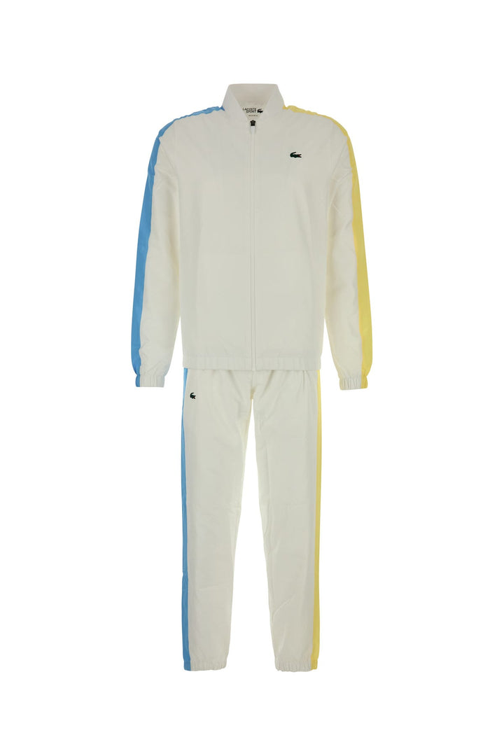 White polyester tracksuit