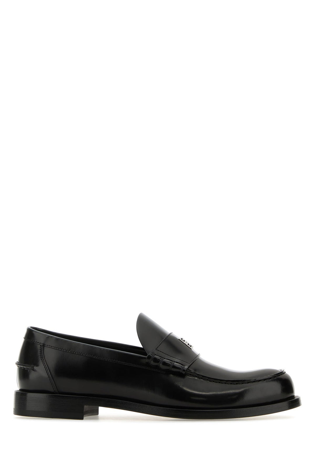 Black leather Mr G loafers