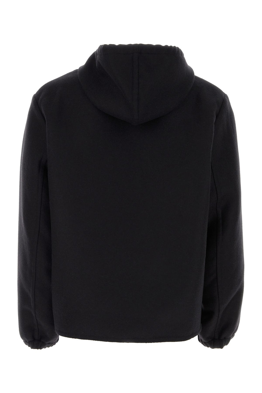 Black wool blend sweatshirt