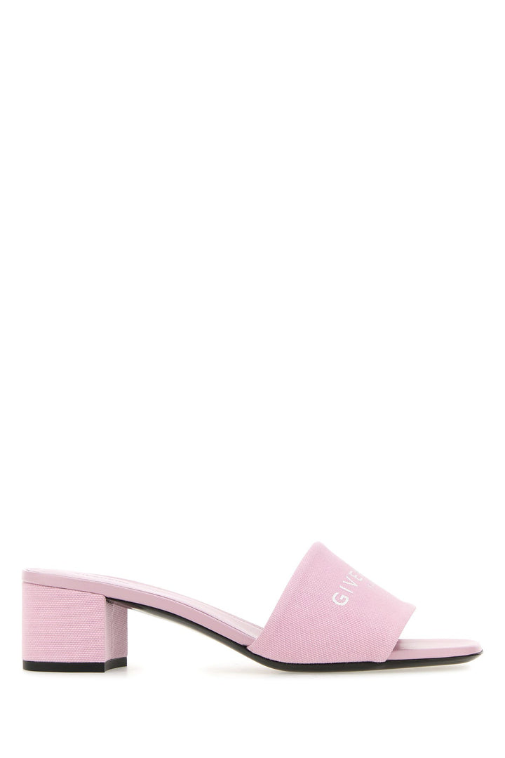 Pink canvas 4G mules