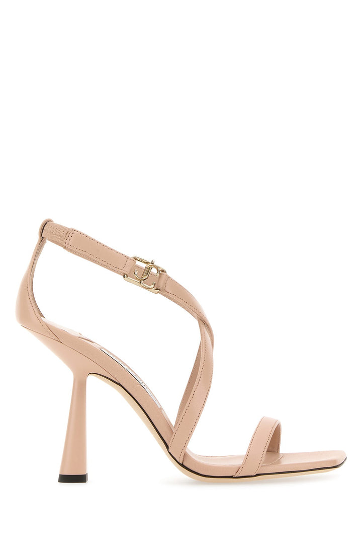 Pink leather Jessica sandals