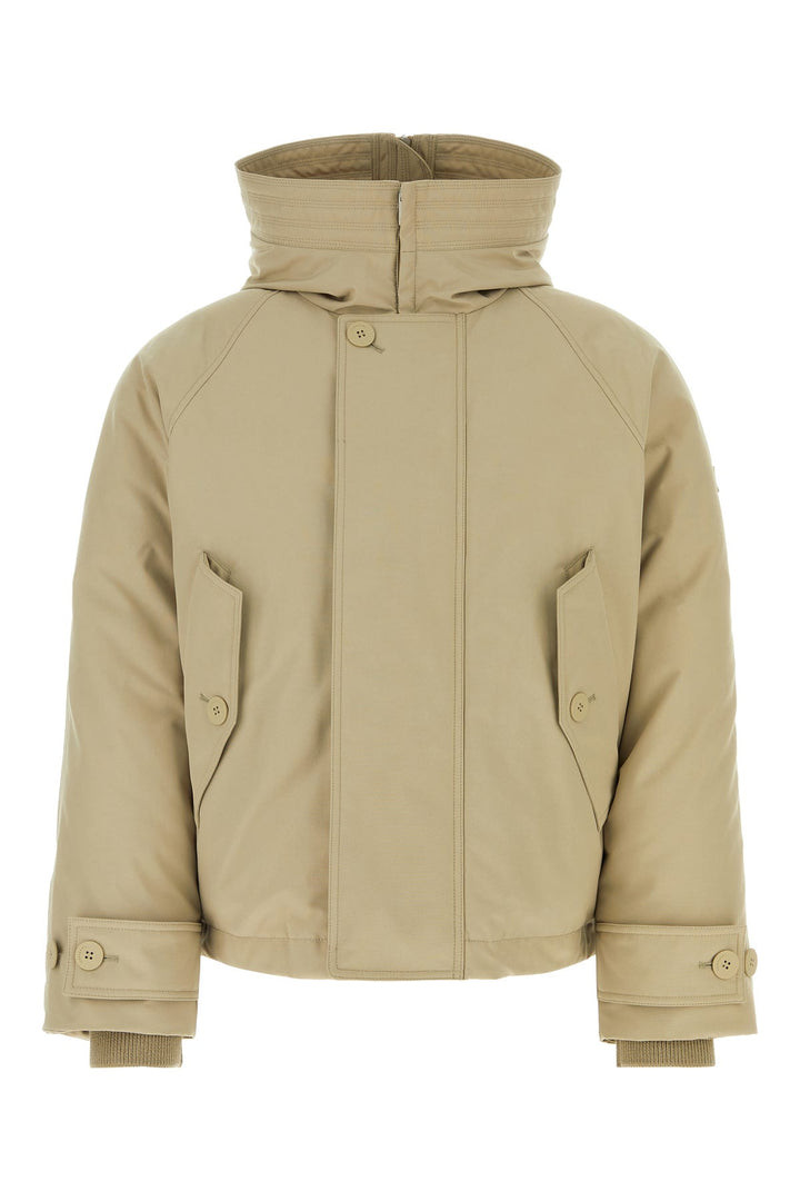 Beige polyester blend padded jacket