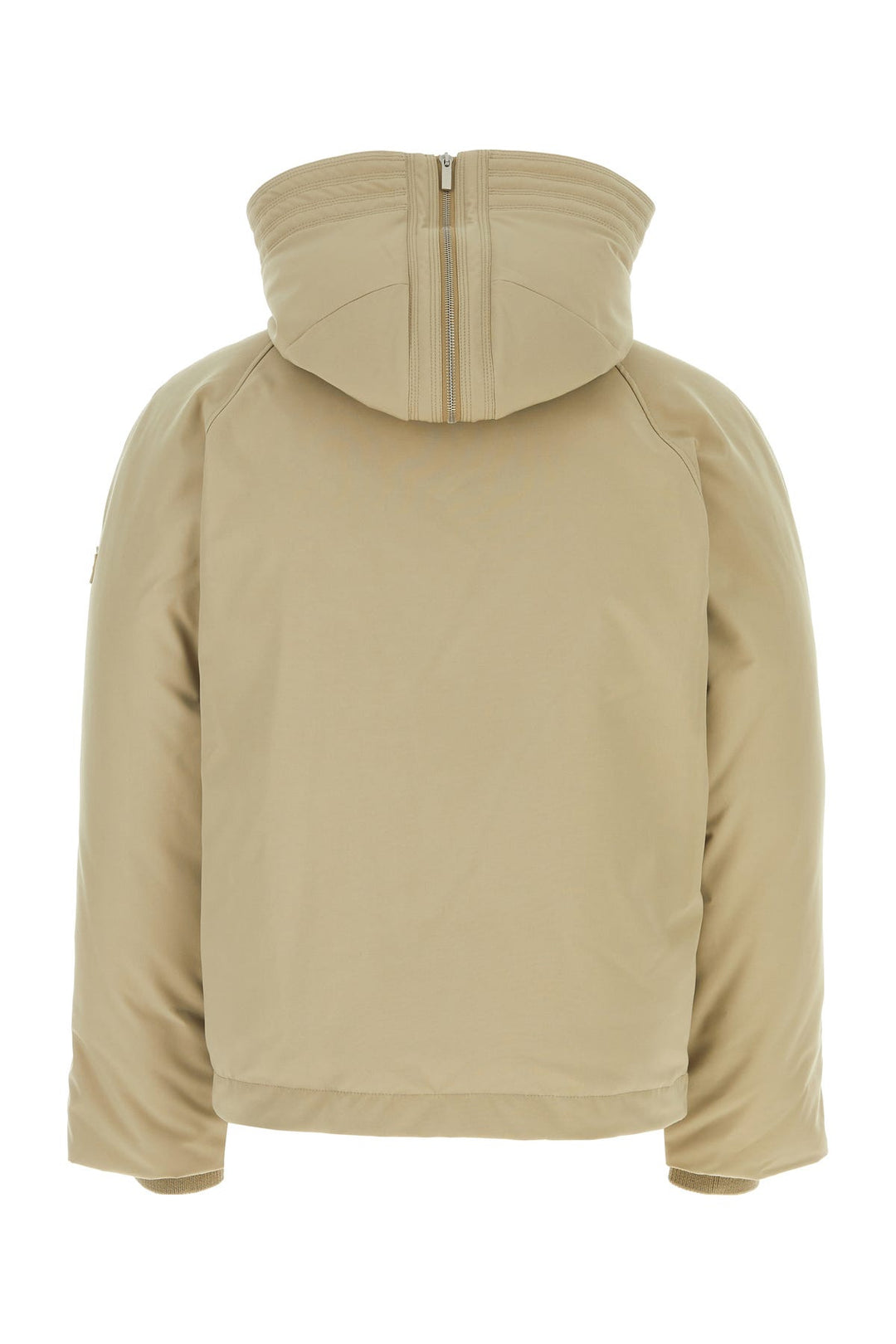 Beige polyester blend padded jacket