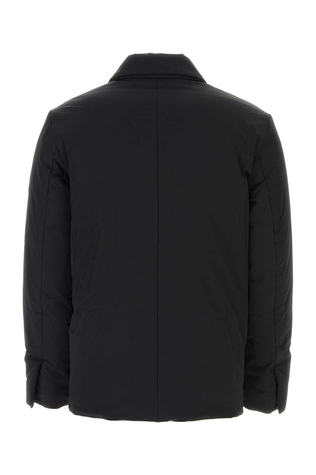 Black stretch nylon padded jacket