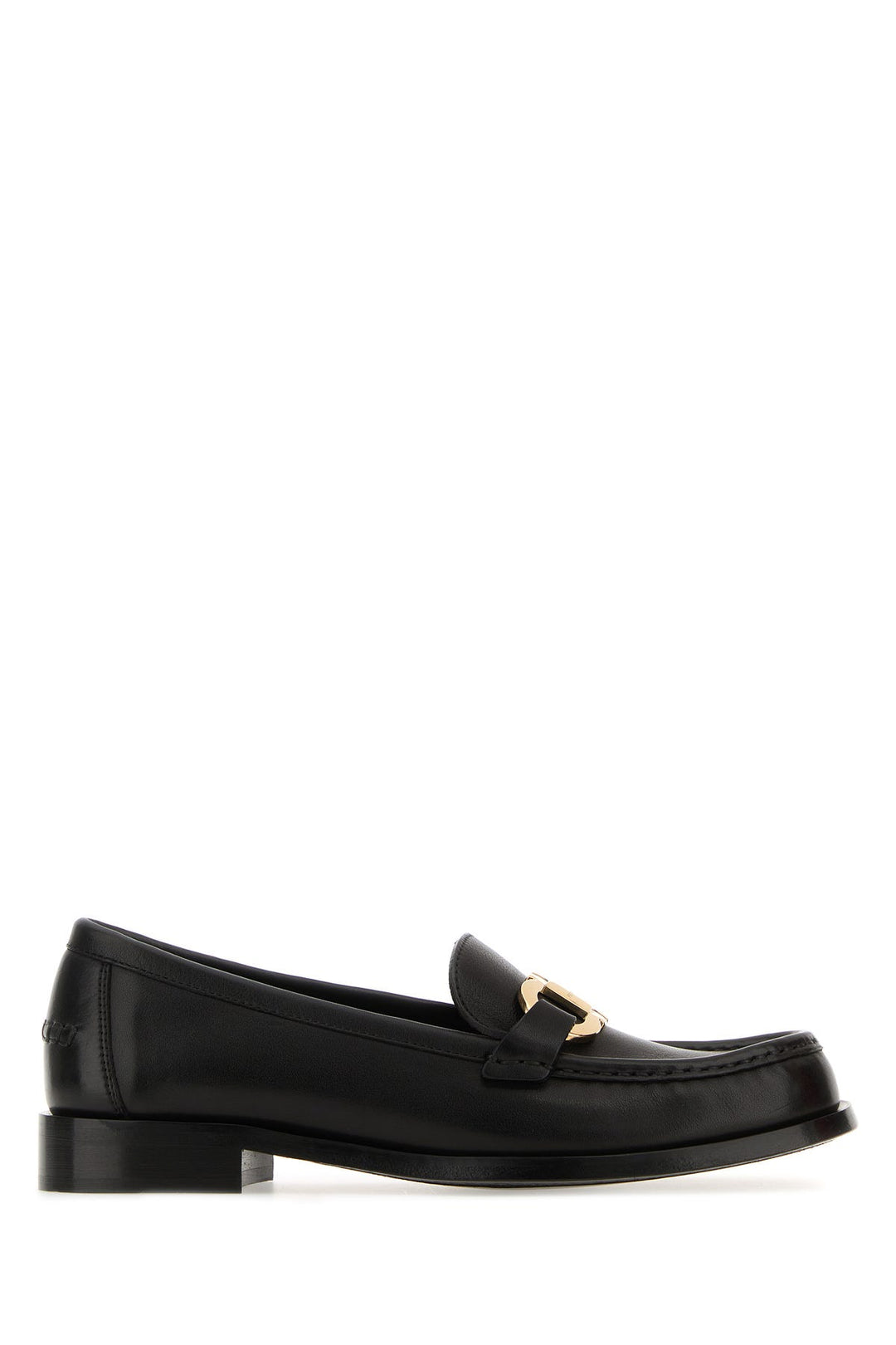 Black leather Maryan loafers