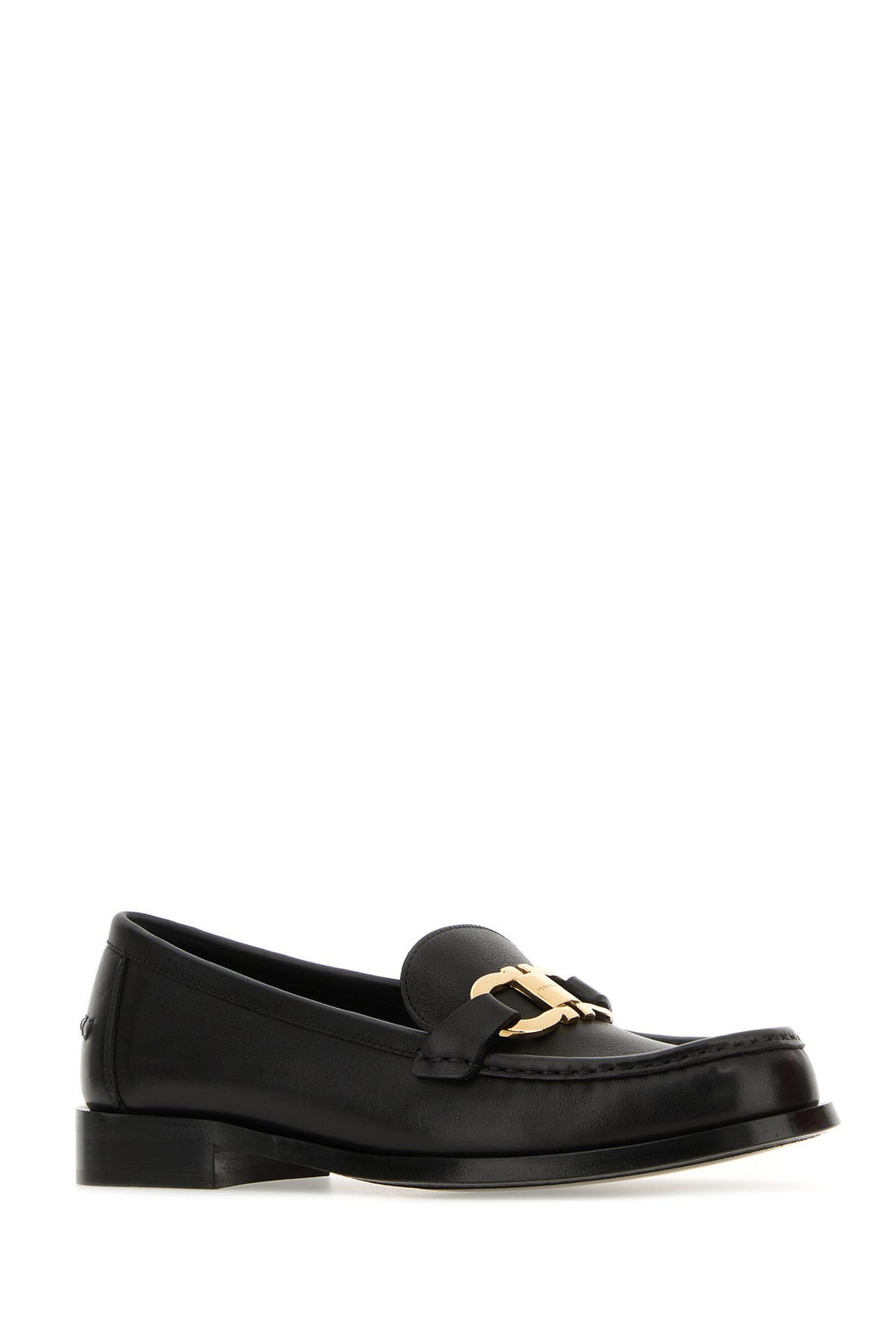 Black leather Maryan loafers