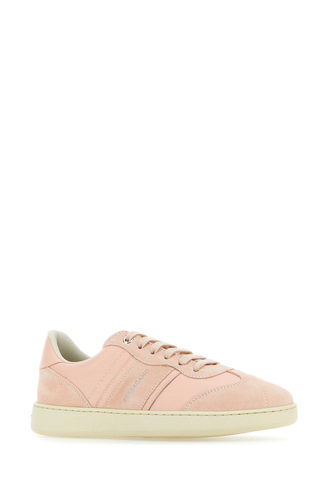 Pastel pink leather and suede Achille sneakers