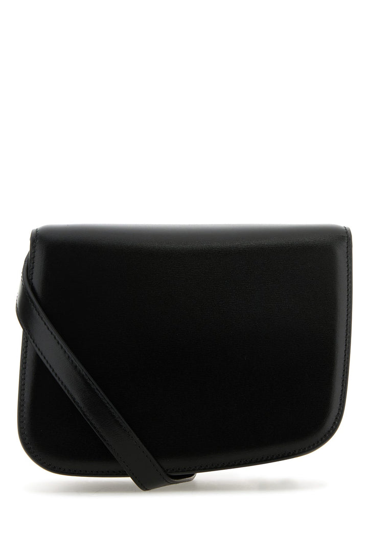 Black leather crossbody bag