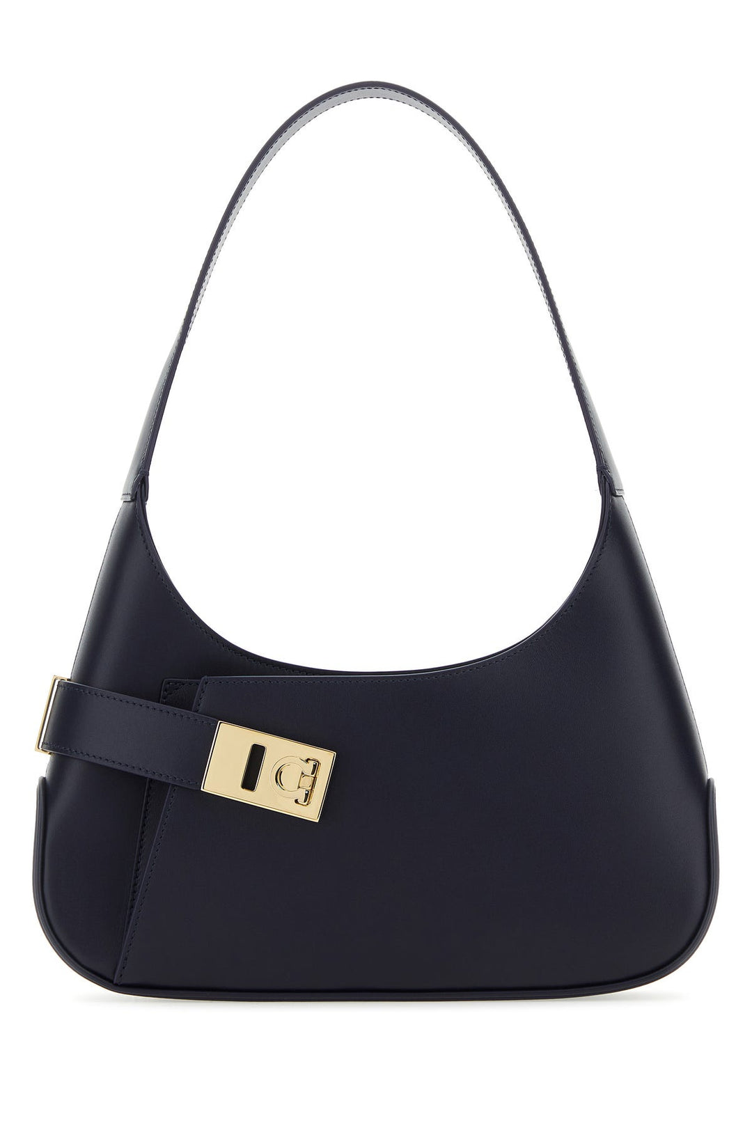 Midnight blue leather shoulder bag