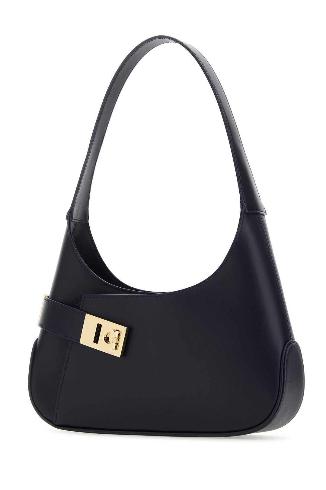 Midnight blue leather shoulder bag