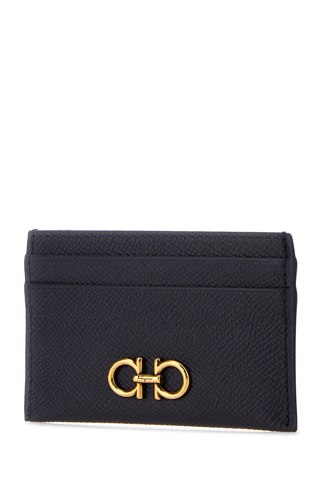 Navy blue leather card holder