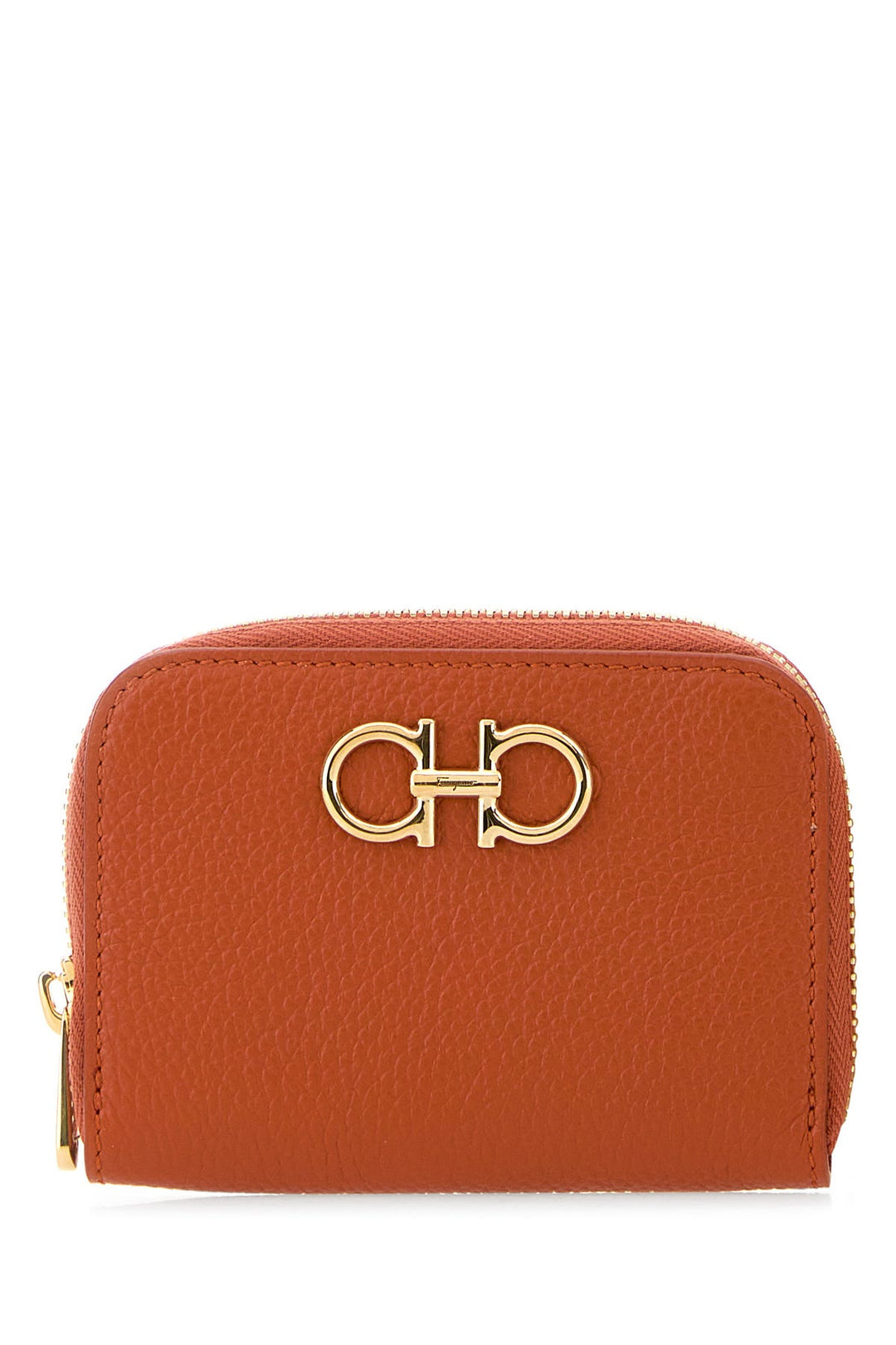 Orange leather wallet