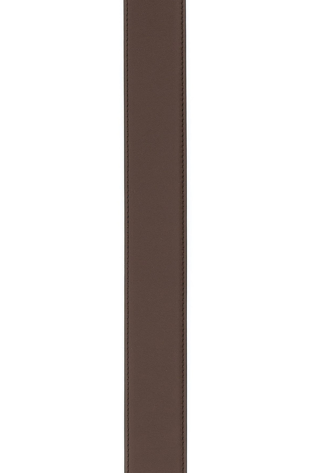 Brown leather Gancini reversible belt