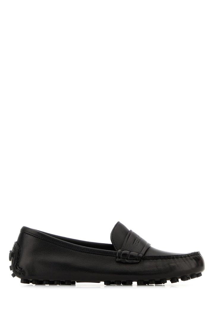 Black leather Iside loafers