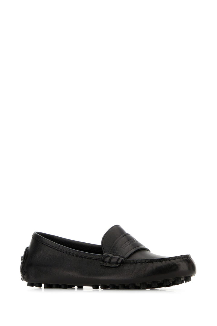 Black leather Iside loafers