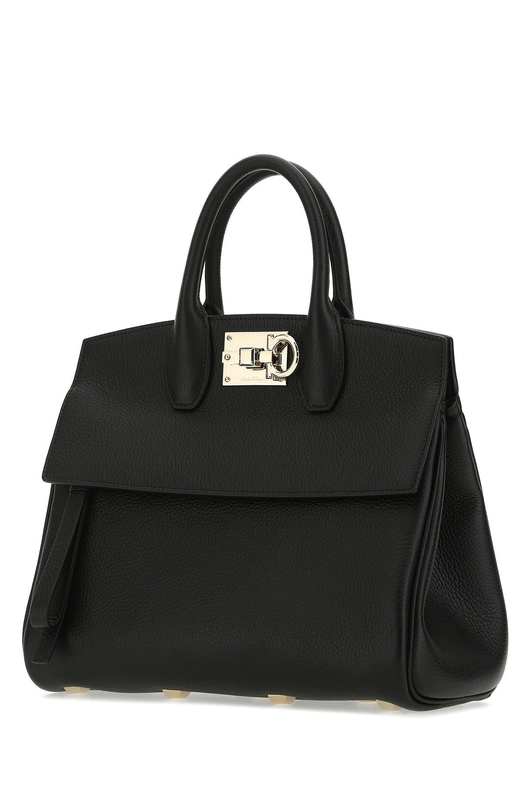 Black leather The Studio handbag