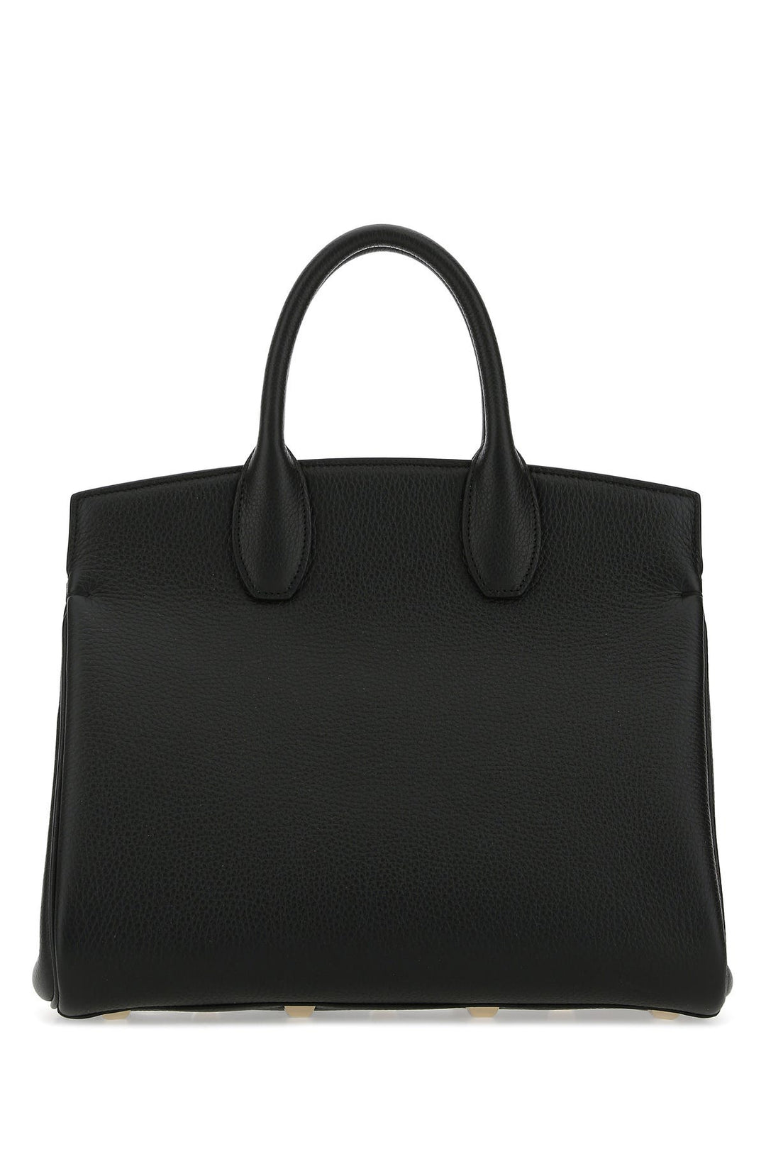 Black leather The Studio handbag