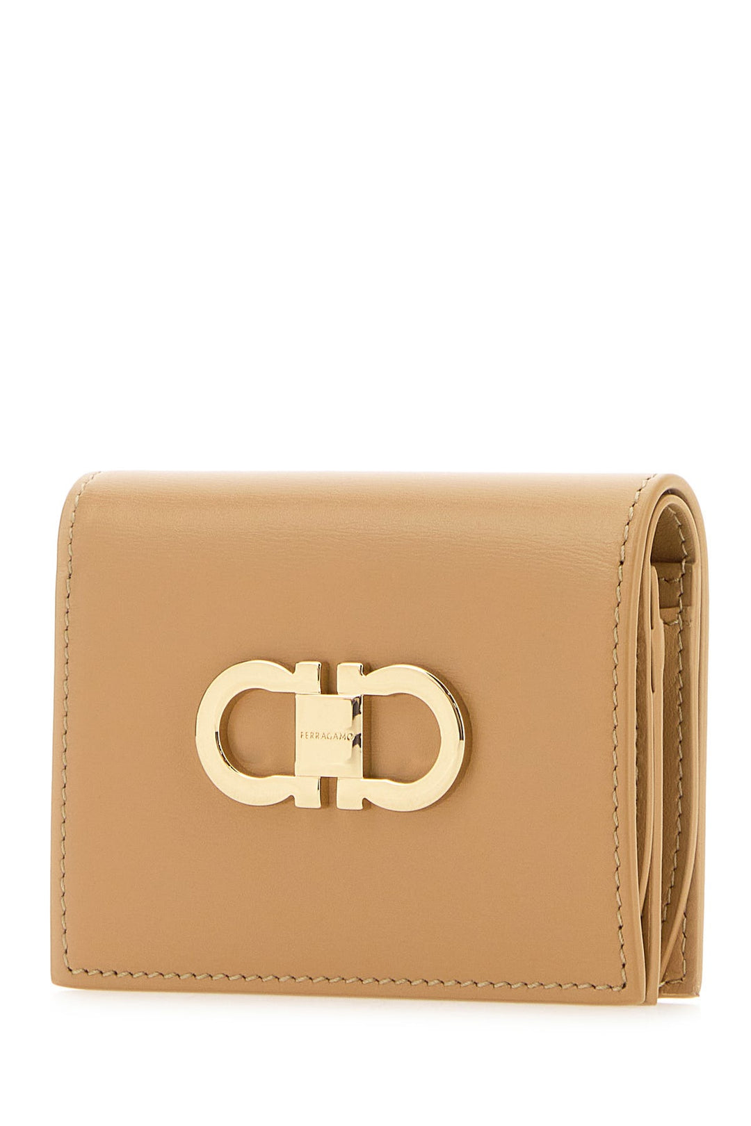 Beige leather wallet