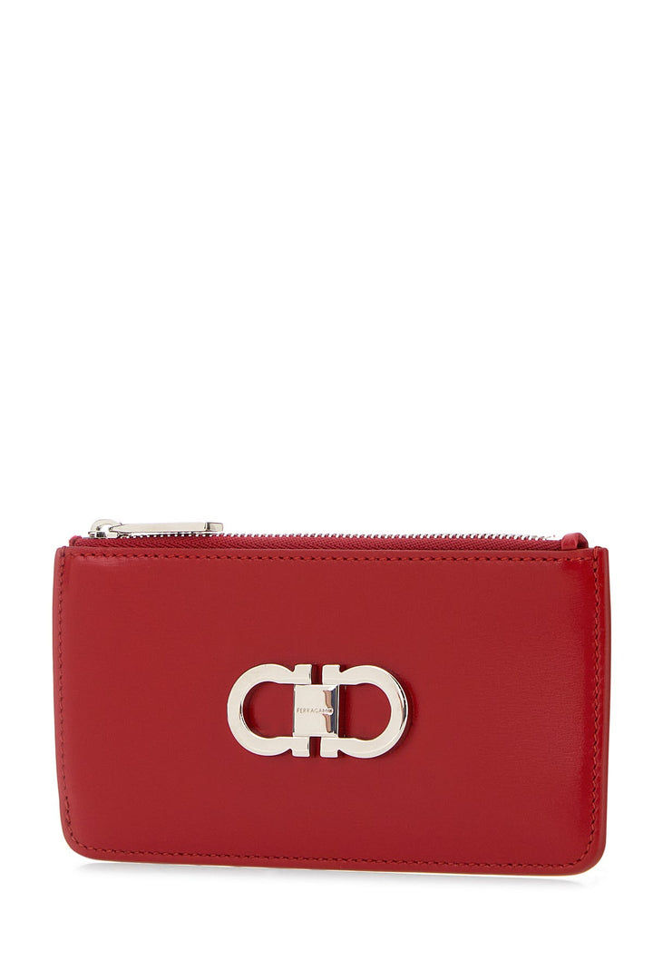 Red leather wallet