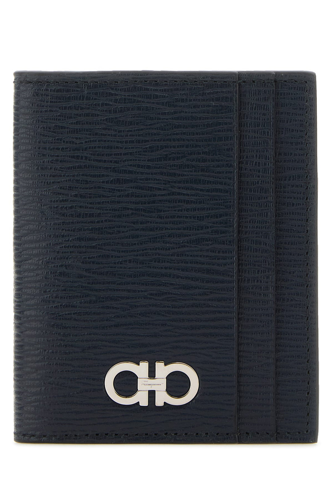 Black leather card holder