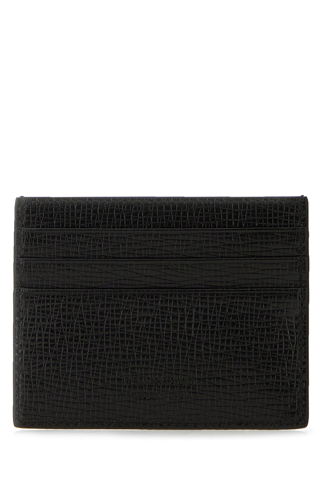 Black leather card holder