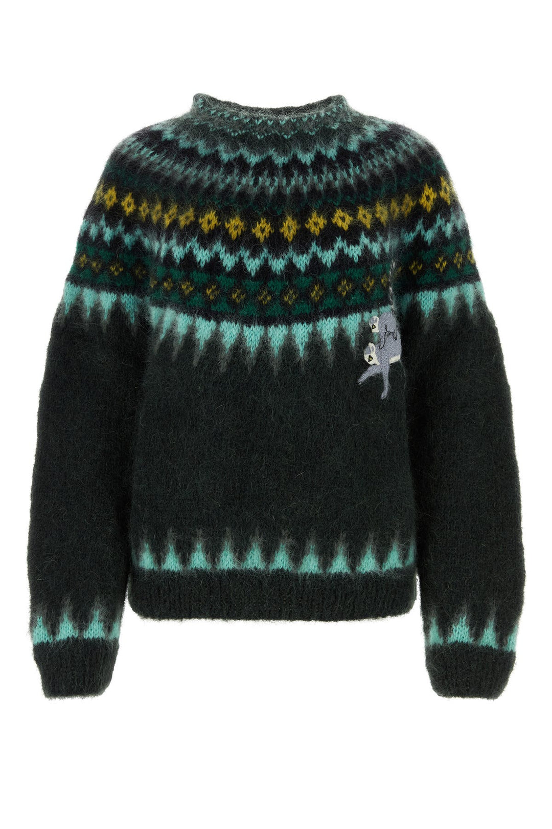 Embroidered mohair blend Loewe X Suna Fujita sweater