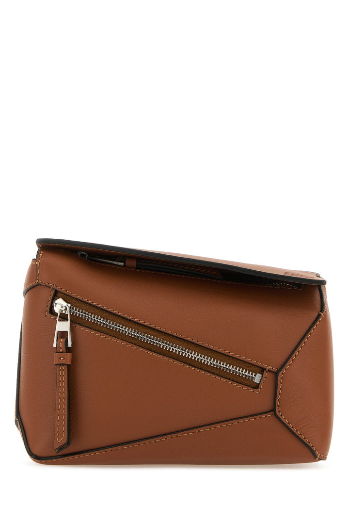 Brown leather mini Puzzle belt bag