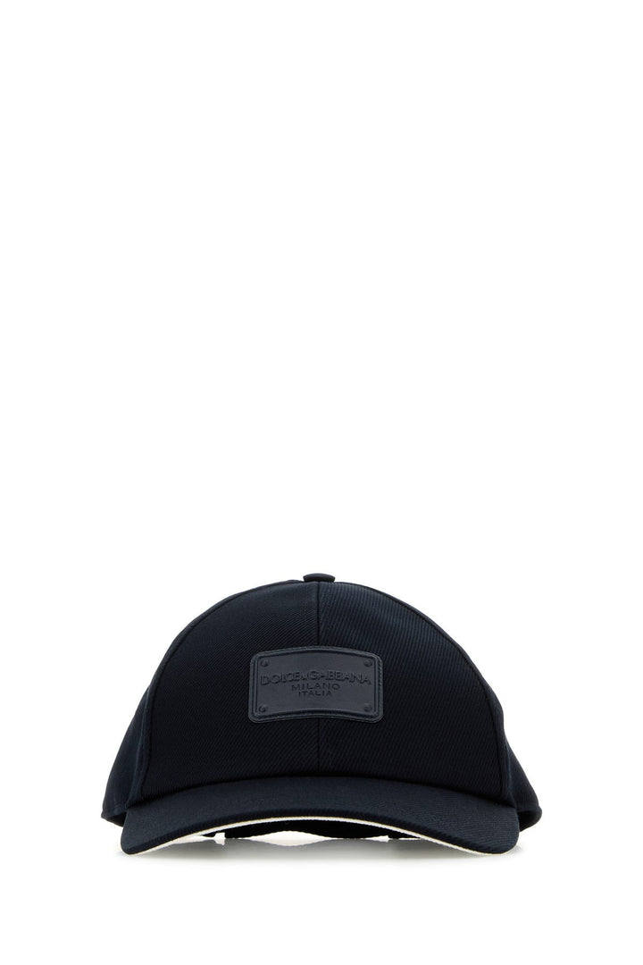 Midnight blue stretch cotton baseball cap