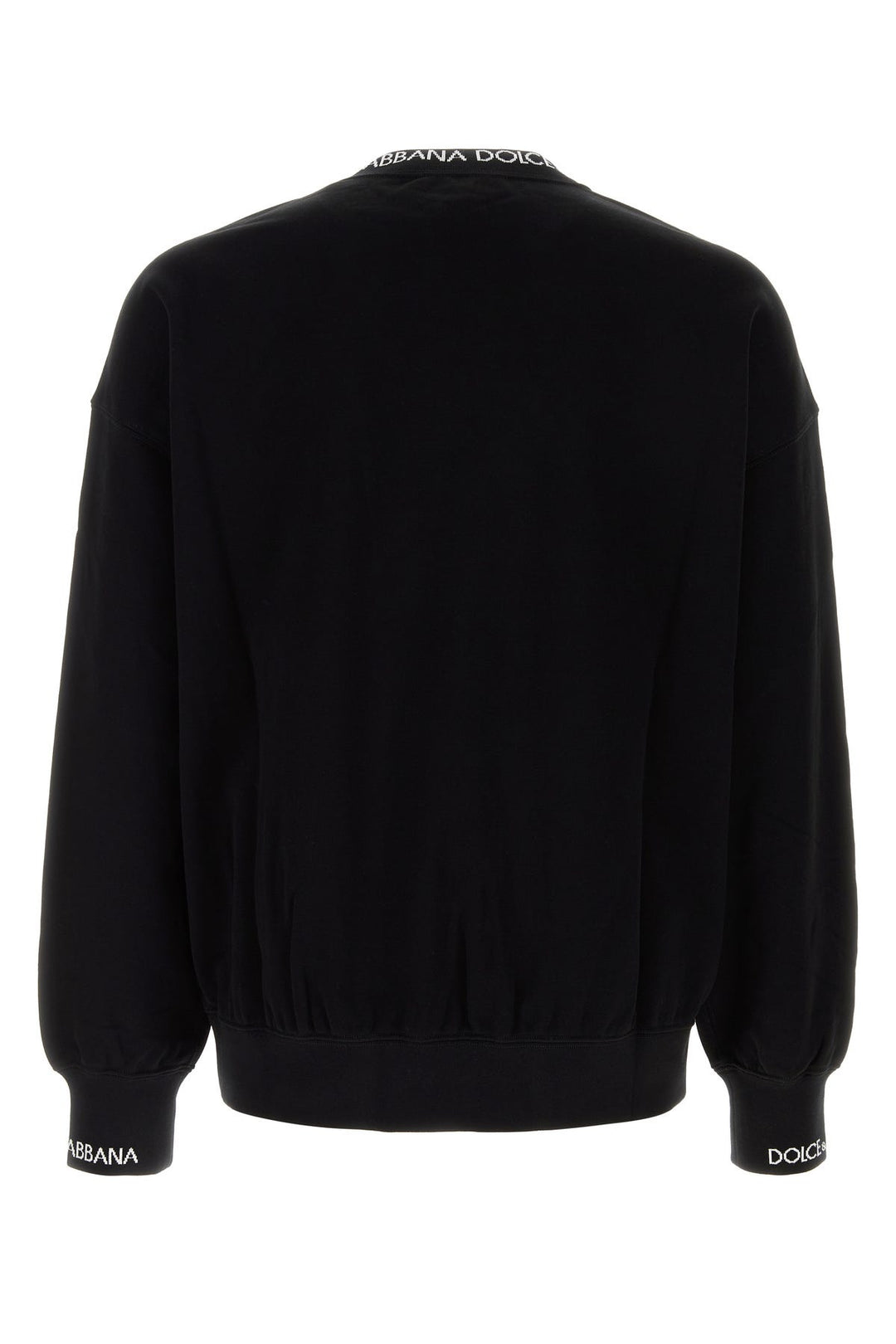 Black cotton blend sweatshirt