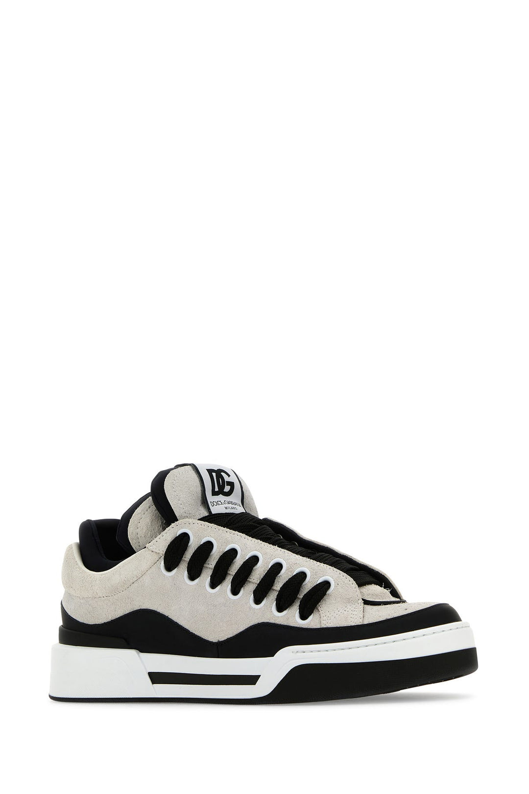 Two-tone suede and rubber New Roma sneakers