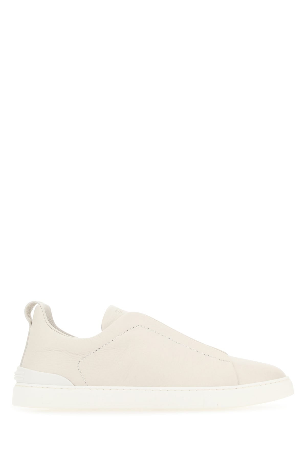 Ivory leather slip ons