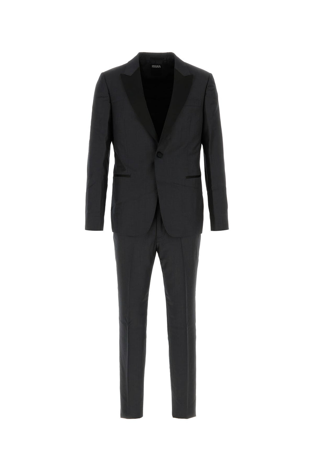 Dark grey wool blend suit