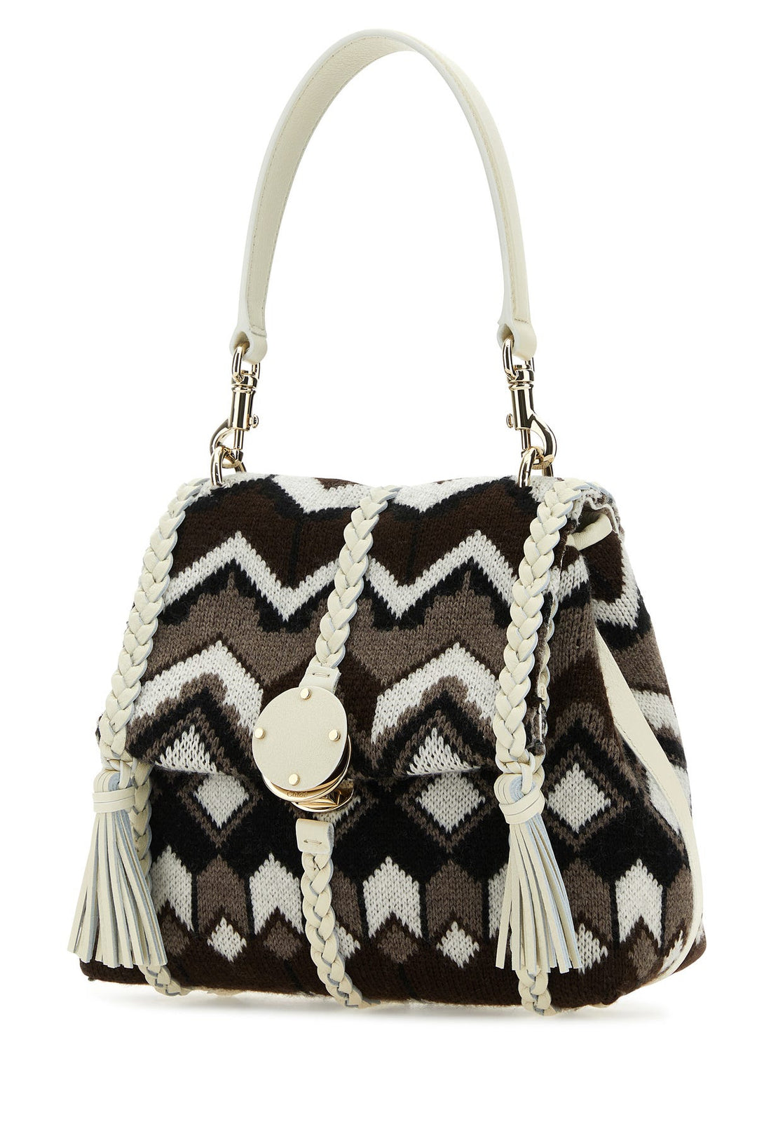 Embroidered wool small Penelope handbag