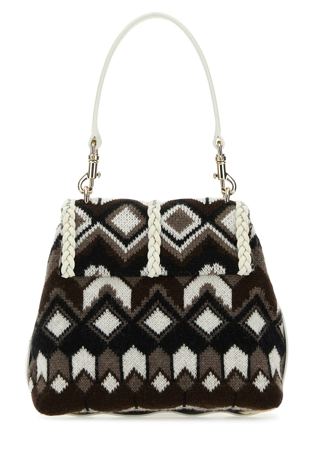 Embroidered wool small Penelope handbag