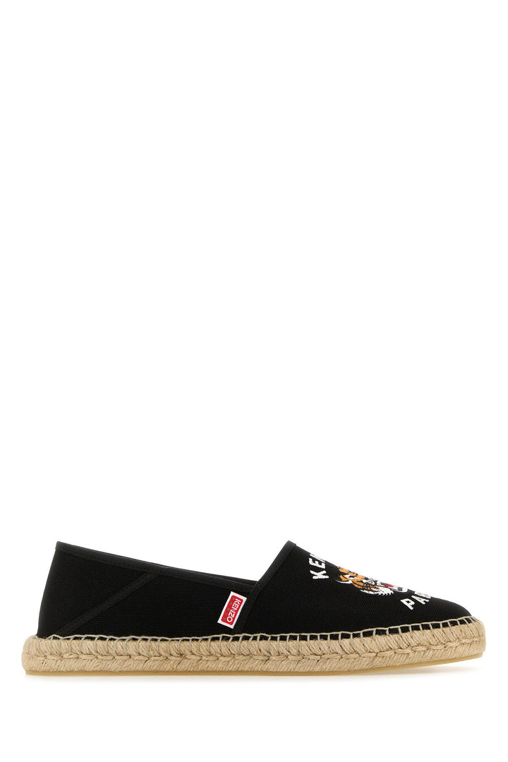 Black canvas KENZO Lucky Tiger espadrilles