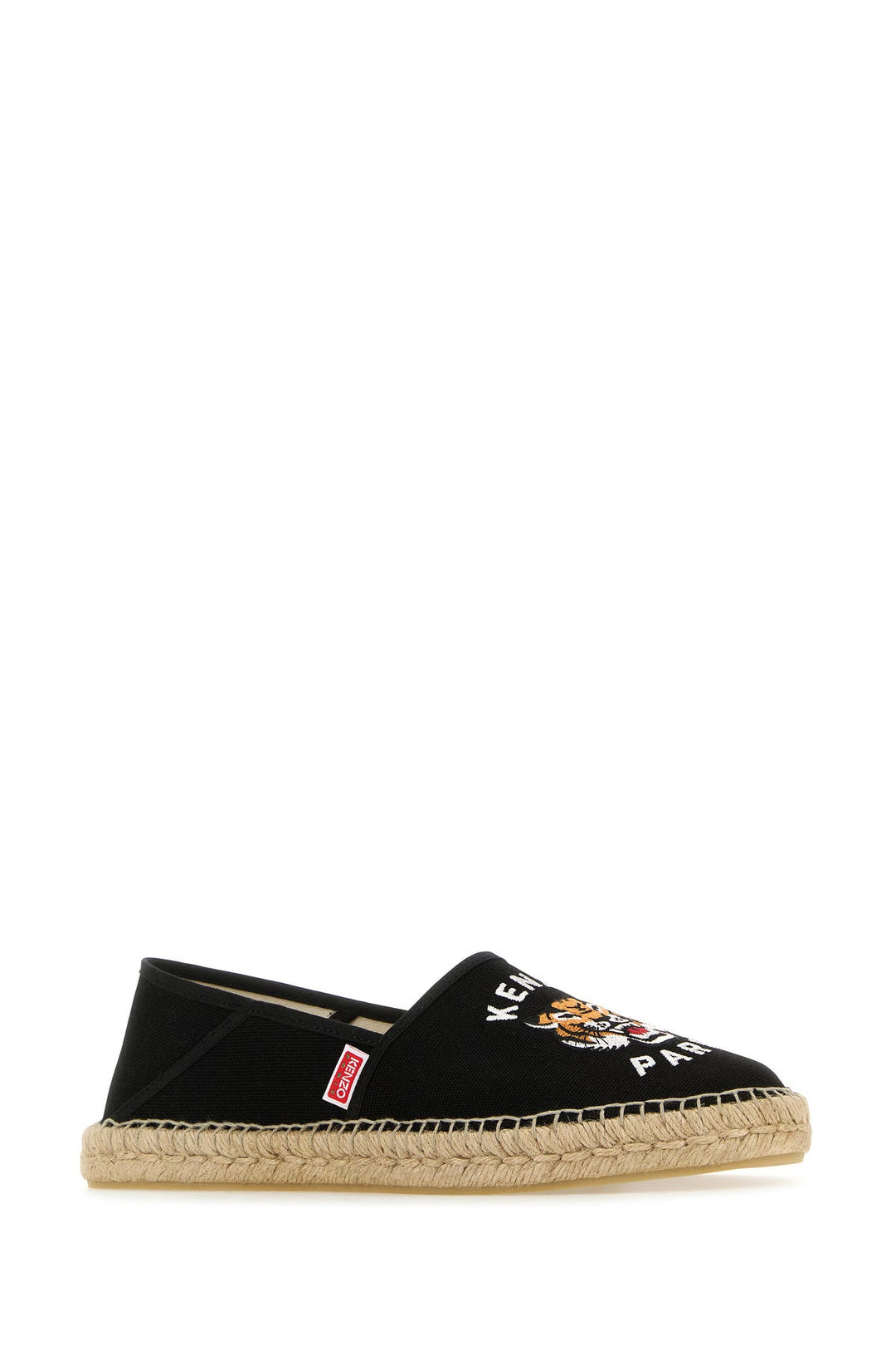 Black canvas KENZO Lucky Tiger espadrilles